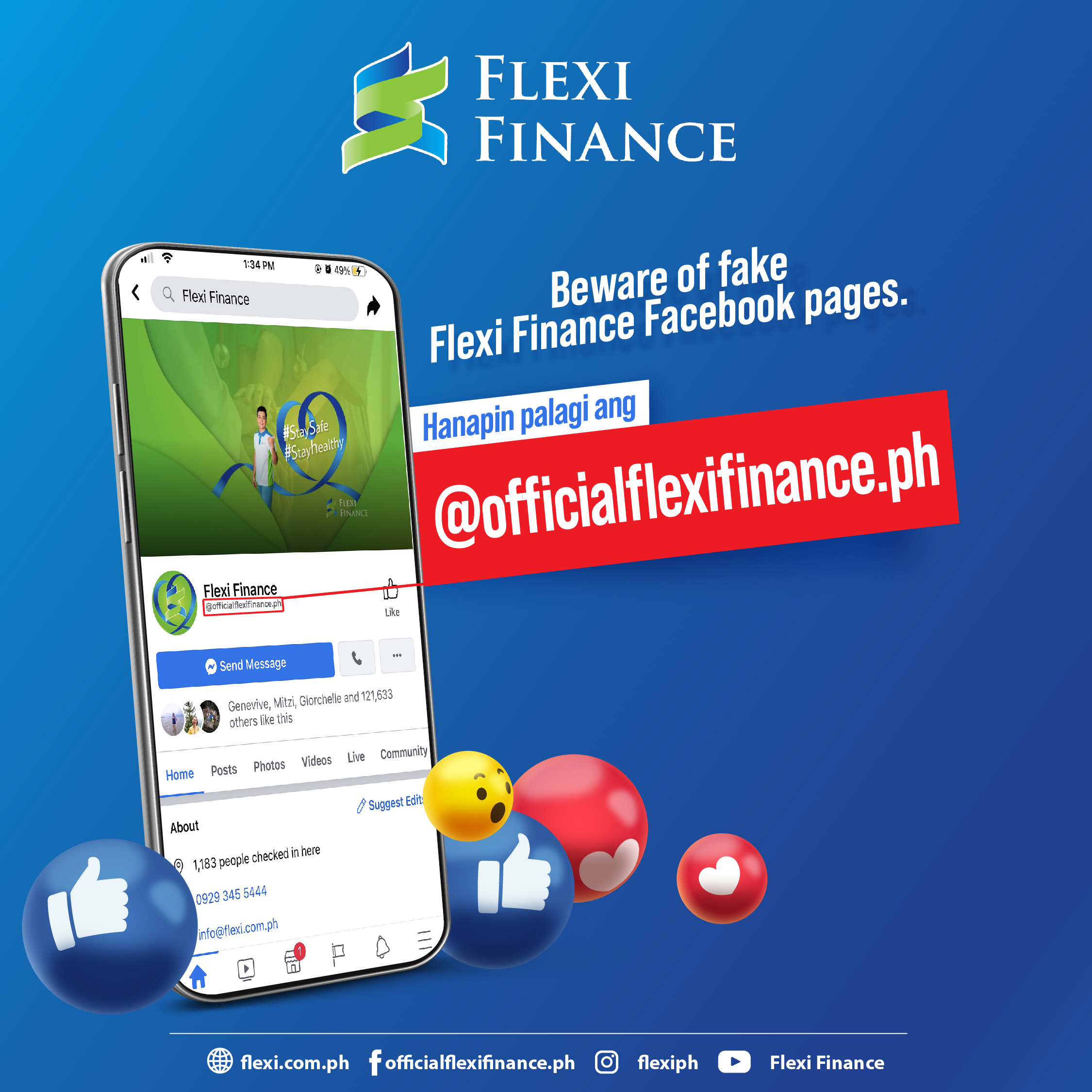 Beware of Fake Flexi Finance Pages